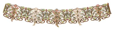 Art Nouveau multi-gem and enamel 