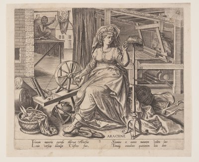Arachne, from The Occupations by Philips Galle
