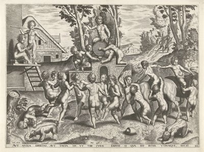 Bacchanal of Children by Philips Galle