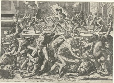 Gladiator Fight by Philips Galle