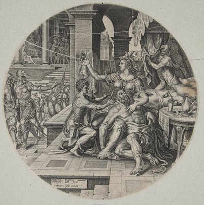 Samson and Delilah by Philips Galle