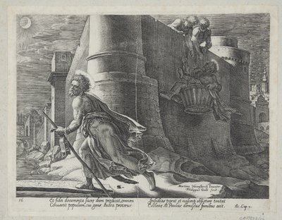 St. Paul Escaping from Damascus by Philips Galle