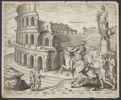 The Colosseum at Rome by Philips Galle
