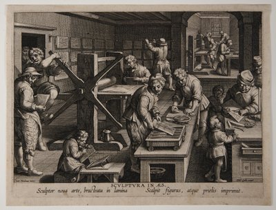 The Invention of Copper Engraving, c.1591 by Philips Galle