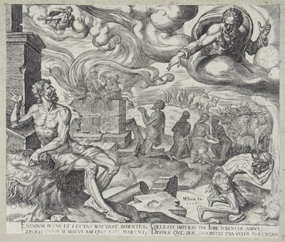 The Lord Answering Job by Philips Galle