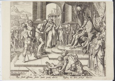 The King Administering Justice by Philips Galle