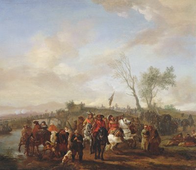 An Army on the March by Philips Wouwerman