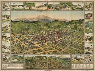 Cripple Creek, 1896 by Phillips and Desjardins Western Lithograph Co.
