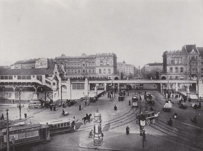 Hallesches Tor with elevated railway station by Photographer German