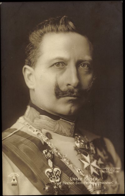 Kaiser Wilhelm II as Austrian General Feldzeugmeister by Photographer German