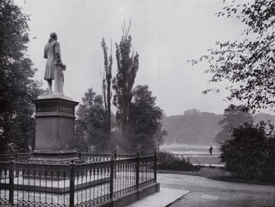 Leipzig: Rosental-Partie Mit Gellert-Denkmal by Photographer German