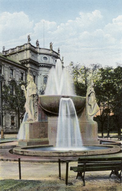 Munich: Nornen Fountain by Photographer German