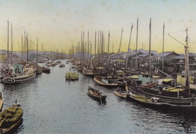 Japan, c.1912: Ajikawa River, Osaka by Photographer Japanese