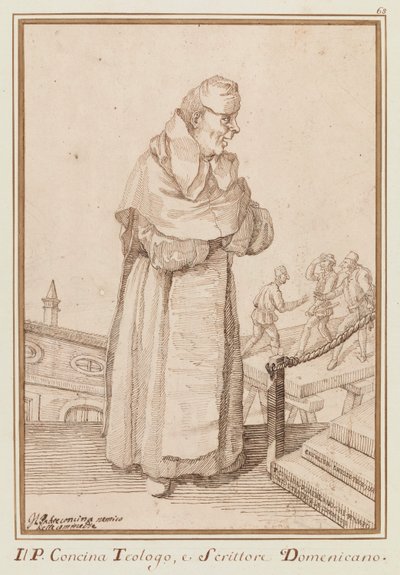 The Father Concina, Enemy of Comedies by Pier Leone Ghezzi
