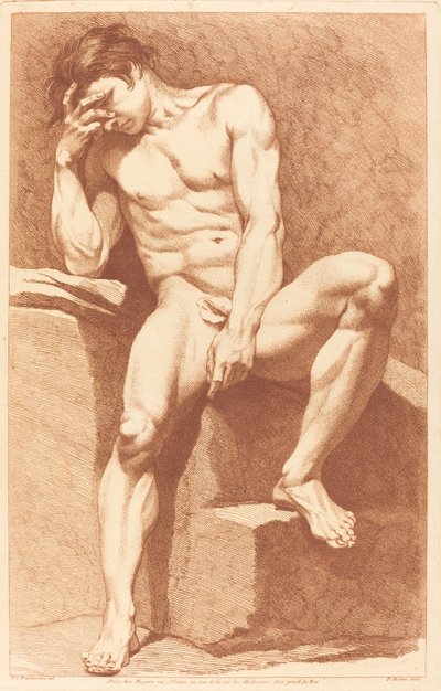 Academie by Pierre Alexandre Aveline after Edme Bouchardon