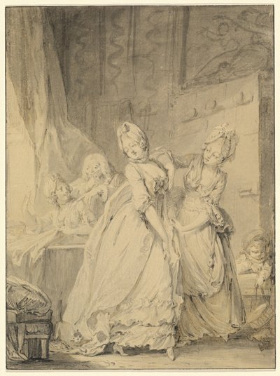 The Coquette by Pierre Antoine Baudouin