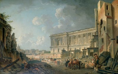 View of the Louvre, c1743-1807 by Pierre Antoine de Machy