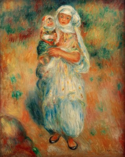 Algerian Woman with Child by Pierre Auguste Renoir
