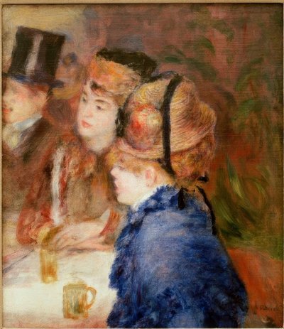 At the Café. The Drinkers by Pierre Auguste Renoir