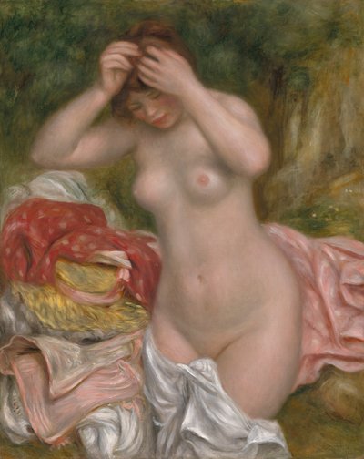 Bather Arranging her Hair, 1893 by Pierre Auguste Renoir