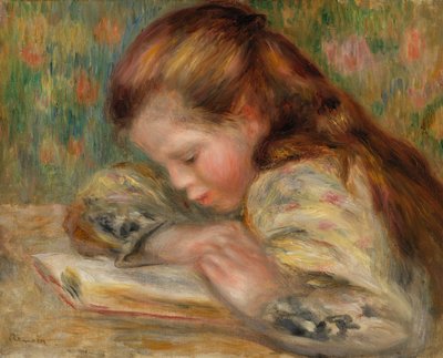 Child Reading by Pierre Auguste Renoir