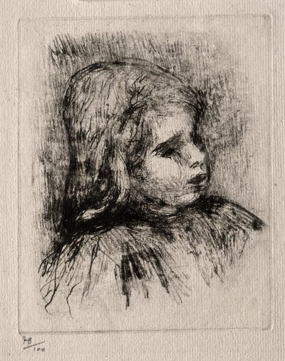 Claude Renoir, Three-Quarters to the Right by Pierre Auguste Renoir