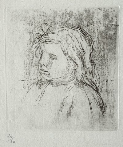 Claude Renoir, Three-Quarters to the Left by Pierre Auguste Renoir