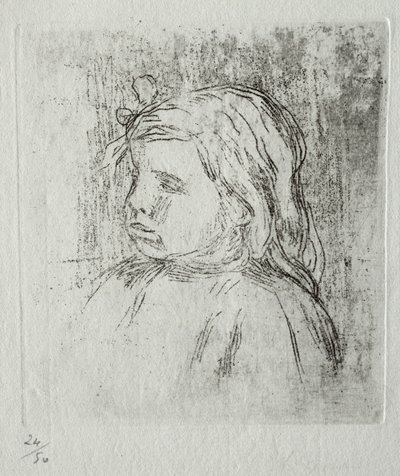 Claude Renoir, Three-Quarter View to the Left by Pierre Auguste Renoir