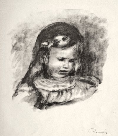 Claude Renoir, Head Bowed by Pierre Auguste Renoir