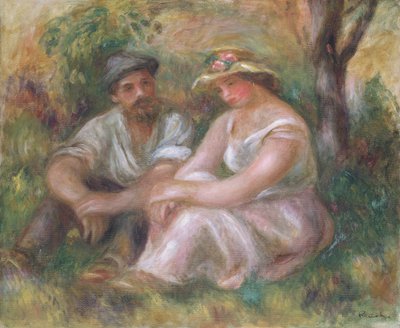 Conversation by Pierre Auguste Renoir