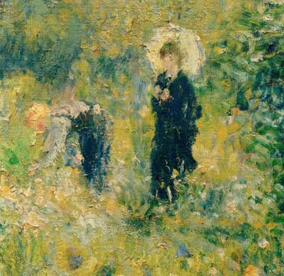 Woman with Parasol in a Garden by Pierre Auguste Renoir