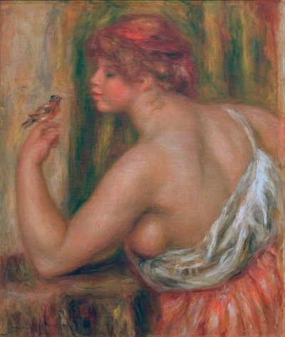 Woman with Little Bird by Pierre Auguste Renoir