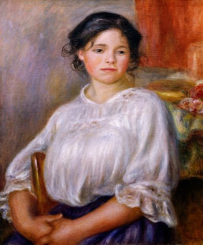 Girl Sitting by Pierre Auguste Renoir