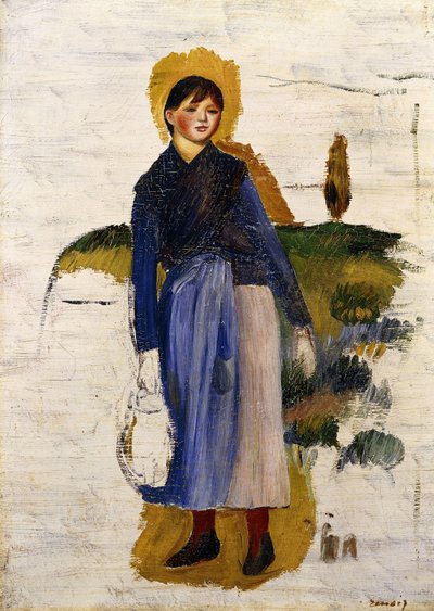 Girl with Red Stockings by Pierre Auguste Renoir