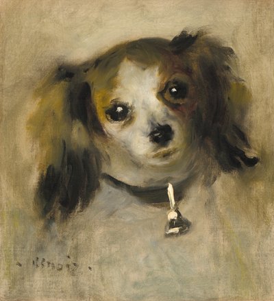 Head of a Dog, 1870 by Pierre Auguste Renoir