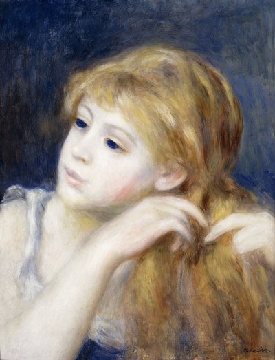 Head of a Young Girl by Pierre Auguste Renoir