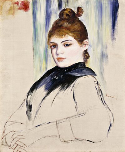 Young Girl with a Chignon by Pierre Auguste Renoir