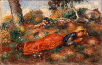 Young Girl Lying on the Grass by Pierre Auguste Renoir