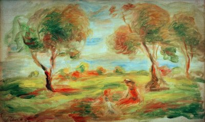 Landscape near Cagnes-sur-Mer, with People by Pierre Auguste Renoir