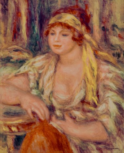 Madame Renoir with Yellow Turban by Pierre Auguste Renoir