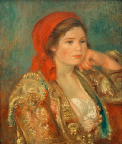 Girl with Spanish Jacket by Pierre Auguste Renoir