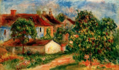 Village Houses, Red Roofs by Pierre Auguste Renoir