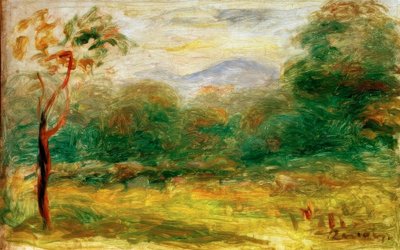 Landscape of the South (Cagnes) by Pierre Auguste Renoir