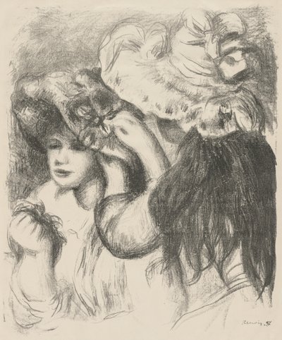 Pinning the Hat, 1897 by Pierre Auguste Renoir
