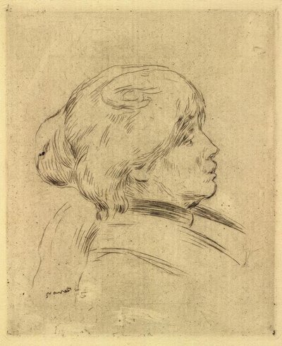 Portrait of Berthe Morisot by Pierre Auguste Renoir
