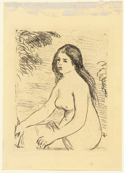 Seated Nude Woman by Pierre Auguste Renoir