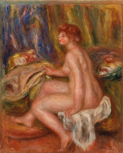 Seated Nude in Room by Pierre Auguste Renoir