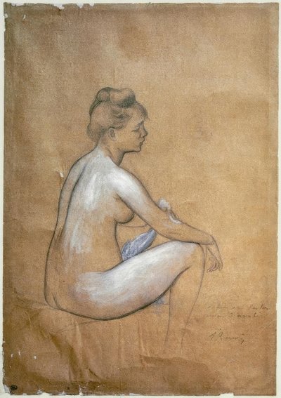 Seated Bather by Pierre Auguste Renoir