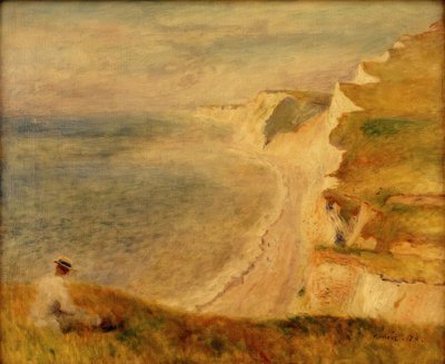 Cliff at Pourville by Pierre Auguste Renoir