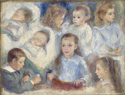 Studies of Heads by Pierre Auguste Renoir